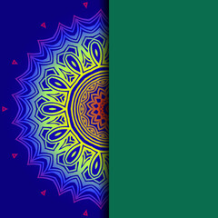 Vintage luxury decorative design of golden mandala. Vector illustration. Floral ornament