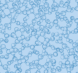 Chemical structure. Vector drawing