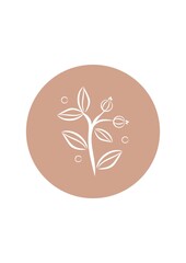 Vector floral icon. Vector illustration. Design element for textiles, wallpaper, t-shirts, packaging, postcards, brochures, posters and other uses.