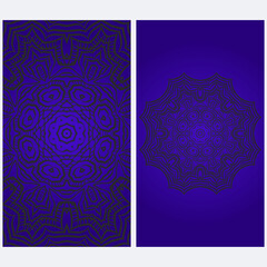 Templates card with mandala design. Vector illustration. For visit card, business, greeting card invitation