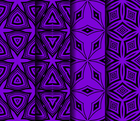 Set of Geometric Pattern. Seamless Texture Color Background. Vector illustration.