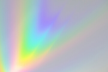 Blurred rainbow light refraction texture overlay effect for photo and mockups. Organic drop...