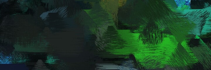 colorful brush strokes background with very dark green, sea green and forest green. graphic can be used for art prints, web, poster or creative fasion design element