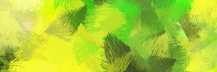 colorful brush strokes background with green yellow, dark green and olive drab. graphic can be used for banner, web, poster or creative fasion design element
