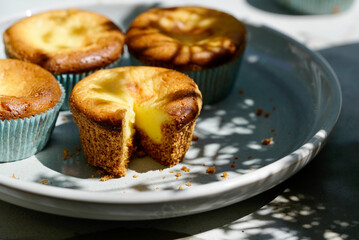 blueberry muffin on a plate
