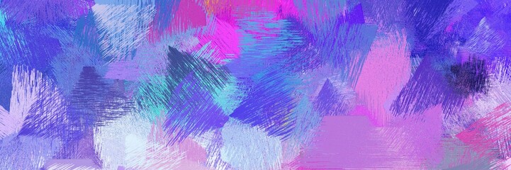 abstract brush strokes background with medium slate blue, light blue and orchid. graphic can be used for banner, web, poster or creative fasion design element