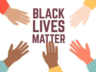 Fototapeta premium Black Lives Matter Typography banner. Do not shoot blm calligraphic text vector illustration.