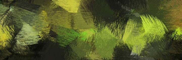 creative brush strokes background with very dark green, dark khaki and yellow green. graphic can be used for banner, web, poster or creative fasion design element