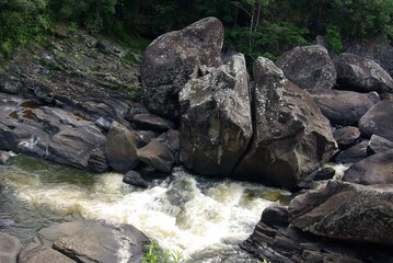 Mountain river in the jungle of Madagascar