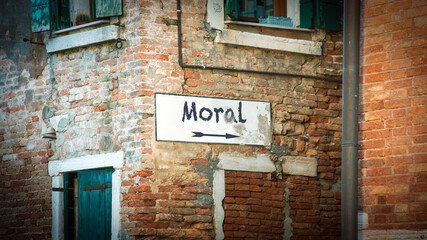 Street Sign to Moral