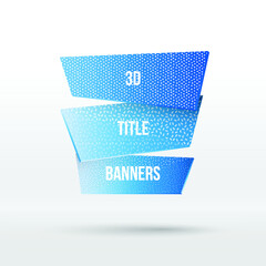 3d title banners