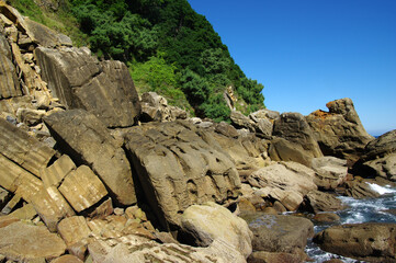 Ocean water and rocks