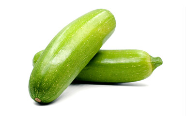 sliced cucumber isolated on white