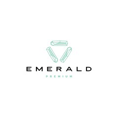 Obraz premium emerald diamond logo vector icon illustration