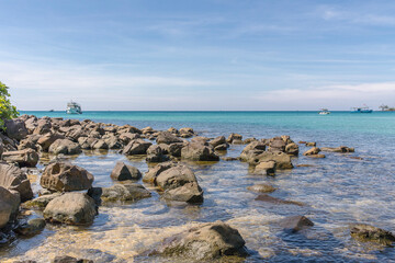 Fototapeta na wymiar Lazy beach, koh rong samloem island, Sihanoukville, Cambodia.