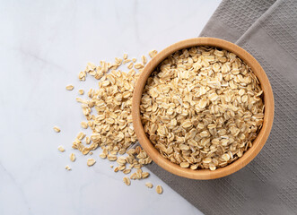 Oatmeal on a marble background