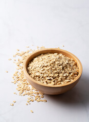 Oatmeal on a marble background