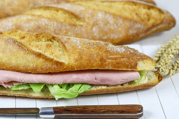 sandwich jambon salade 