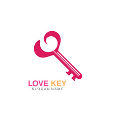 Love Key icon creative concept vector. Key logo template vector