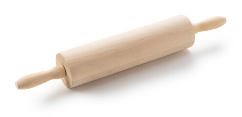 A rolling pin on a white background