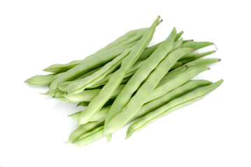 green beans isolated on white