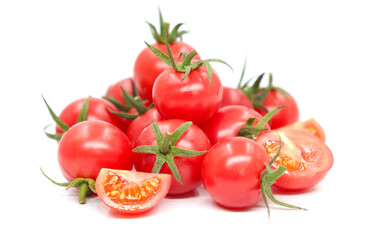 tomatoes isolated on white background.