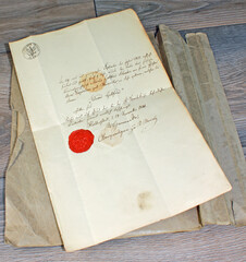 Altes handgeschriebenes Dokument von 1841