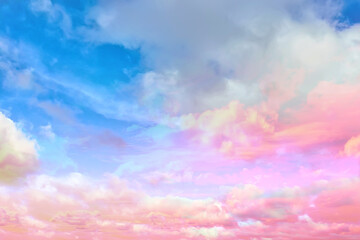 clouds watercolor tint, pink clouds gradient background sky, atmosphere air freedom - obrazy, fototapety, plakaty