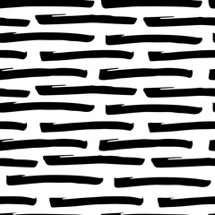 Set of 12 seamless texture. Drops, points, lines, stripes, circles, squares, rectangles. Abstract forms drawn a wide pen and ink. Backgrounds in black and white. Hand drawn. Vector illustration.