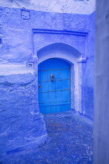 Blue door in Chefchaouen, Morocco.