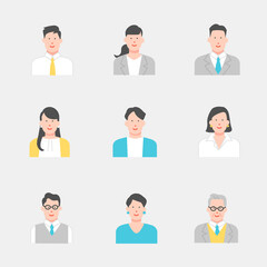 オフィスワーカー・会社員　アイコン素材セット