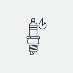 Spark Plug Icon. Vector Illustration