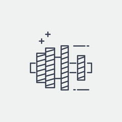 Car cogwheel icon. Vector Illustration