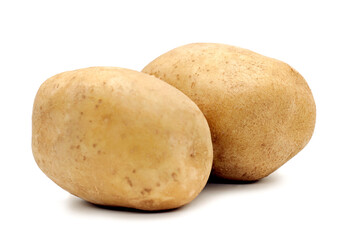 potatoes isolated on white