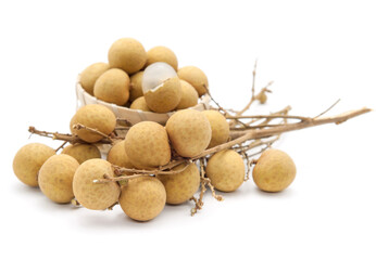 longan on a white background