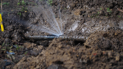 HDPE burst pipe or leaking pipe