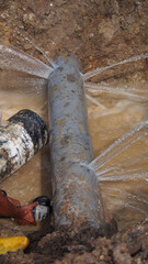 UPVC's main pipe burst causing users to disrupt water supply as well as waste water. Damage to this pipe should be done immediately to ensure that the user has a good supply of clean water