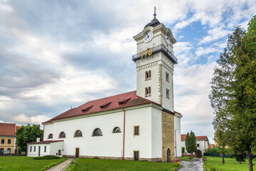 Fototapeta na wymiar View at the Church of Birth Virgin Mary in Spisske Podhardie - Slovakia