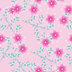 Seamless Pattern With Floral Motifs able to print for cloths, tablecloths, blanket, shirts, dresses, posters, papers.