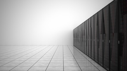 Server racks in a data center