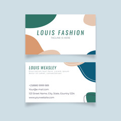 Fototapeta premium Minimalist abstract emerald business card template