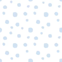 Papier Peint photo Lavable Polka dot modèle sans couture avec aquarelle de points bleus