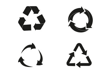 Set of recycle arrow. Vector illustartion
