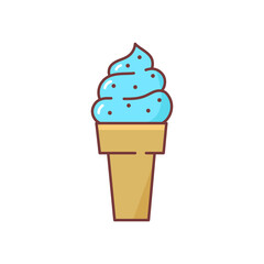 Ice cream cartoon vector illustration