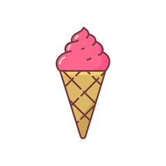 Ice cream cartoon vector illustration