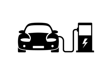 Station for charging electric cars. Vector illustration.