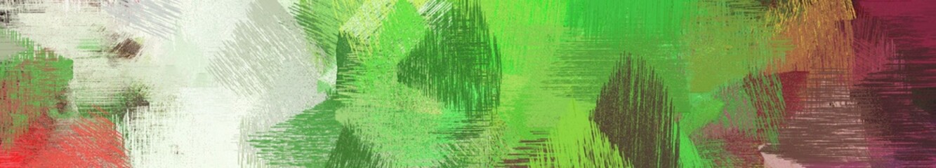 wide landscape graphic with colorful brush strokes background with moderate green, old mauve and light gray