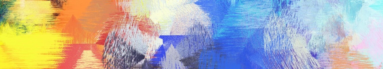 wide landscape graphic with abstract brush strokes background with light gray, steel blue and pastel orange. can be used for background, canvas or poster