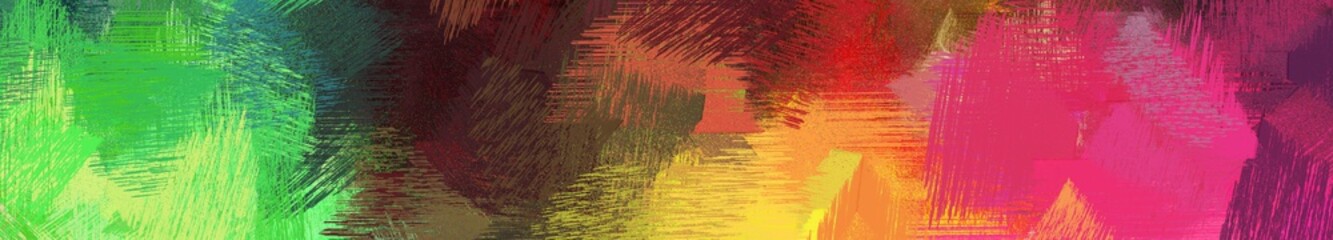 wide landscape graphic with abstract brush strokes background with moderate red, yellow green and dark slate gray. can be used for background, canvas or poster