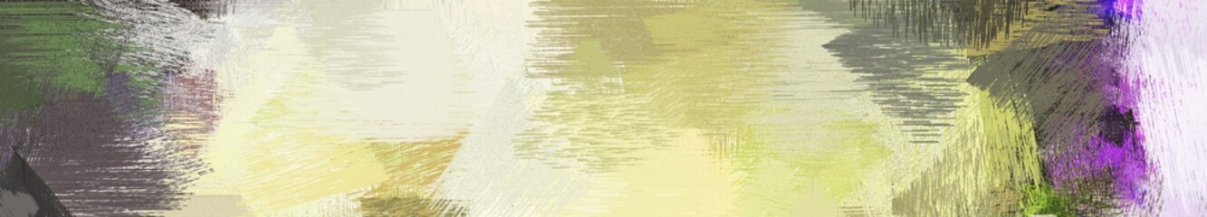 wide landscape graphic with modern brush strokes background with wheat, dark slate gray and dark khaki